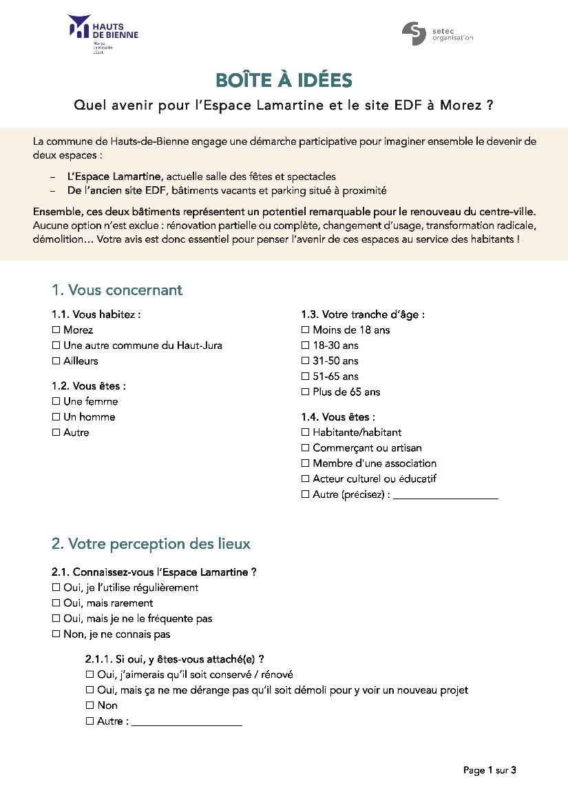 Questionnaire page 1