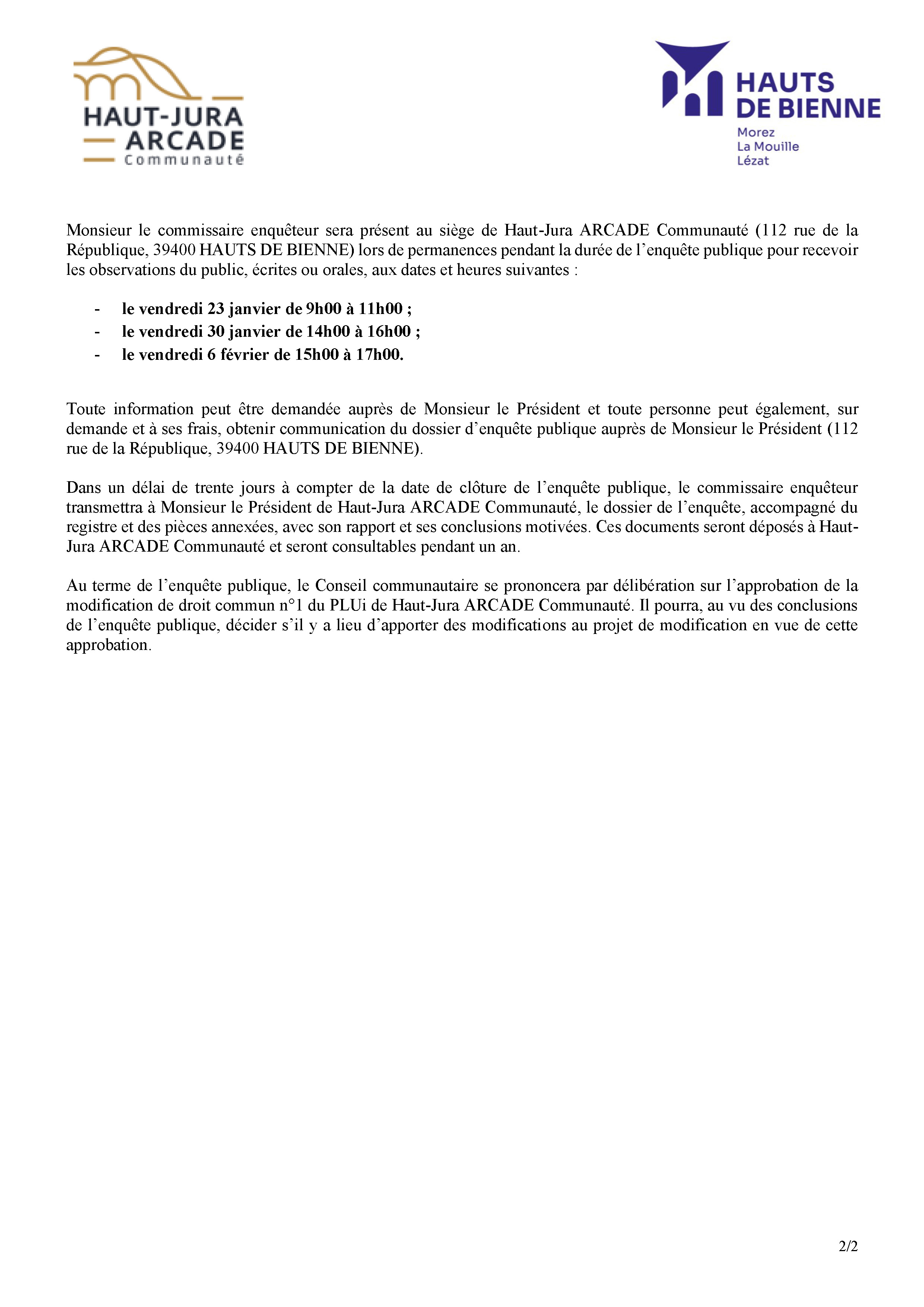 Avis enquête publique page 2