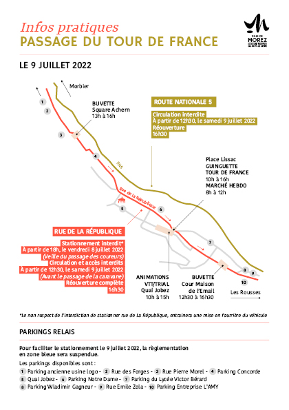 Plan circulation et stationnement Tour de France